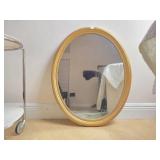 Oval Mirror with Gold-Tone Frame