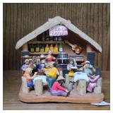 Handcrafted Clay Bar Scene Figurine