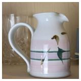 Hand-Painted Ceramic Pitcher