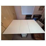 Folding Table With Storage Shelves