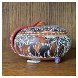 Handcrafted Gourd with Figurine Scenes