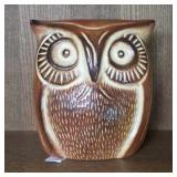 Brown Ceramic Owl Figurine