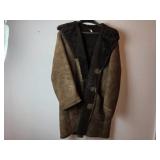 Brown Shearling Coat With Toggle Closures