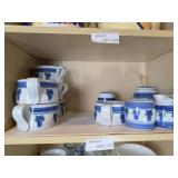 Blue and White Pottery Tableware Set