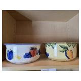 Dansk Handpainted Bowls with Fruit Motif