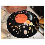 Round Area Rug With Abstract Design