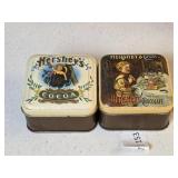 Two Hersheyï¿½s Cocoa Tins
