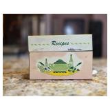 Vintage Metal Recipe Box with Graphics