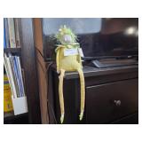 Fabric Doll With Long Legs and Green Hair