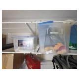 Two Plastic Totes of Craft Supplies