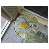 Hand Painted Metal Side Table