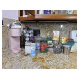 Pink Keurig Coffee Maker With Accessories