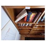 Wooden Bookcase with Assorted Books