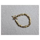 Gold-Tone Chain Bracelet with Toggle Clasp