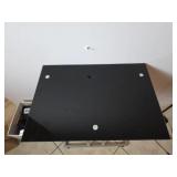 Black Glass Top Metal Frame Table