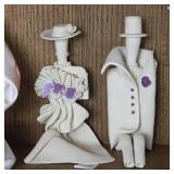 Luba Rubin German Clay Sculpture Pair