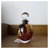Hand-Blown Art Glass Perfume Bottle