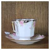 Queens Midnight Rose Cup and Saucer