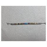 Sterling Silver Multicolor Gemstone Bracelet