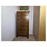 Wood Chest of Drawers With Marble Top