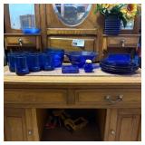 Blue Glass Tableware