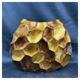 Geometric Glazed Ceramic Vase