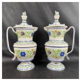 Hand-Painted Ceramic Ewers