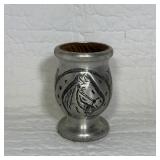 Aluminum Cup with Horse Motif