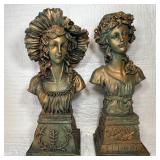 Cast Resin Female Bust Statues