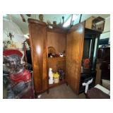 Wooden Wardrobe With Mirrored Door