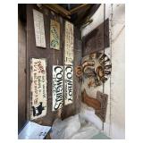 Western-Themed Wooden and Metal Signs