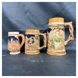 3 German-Themed Beer Steins