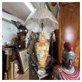 Porcelain Table Lamp With Floral Design