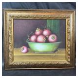 Framed Still Life Painting of Fruit