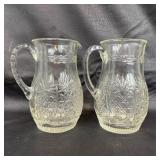 Clear Pressed Glass Pitchers
