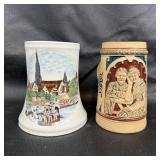 German Stoneware Beer Steins