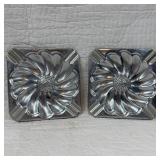 Pressed Metal Flower Plates