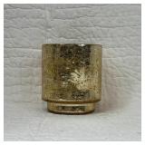 Gold Mercury Glass Candle Holder