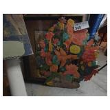 Metal Wall Art With Floral Design