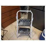 Two-Step Folding Metal Ladder