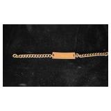 Gold-Toned Chain ID Bracelet