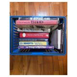 Books in Plastic Blue Bin