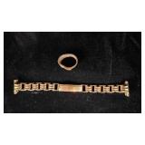 Vintage Watch Band and Mesh Ring