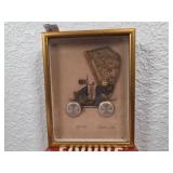 Framed Mixed Media Artwork of a Carriage