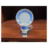 Japanese Blue and Gold Cup and Saucer Set