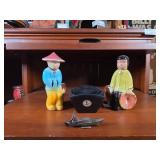 Asian-Themed Ceramic Figurine Set