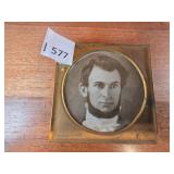 Framed Tintype Portrait With Brass Mat