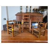 Rustic Miniature Wooden Chairs