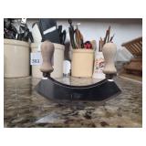 Dual-Handle Stainless Steel Mincing Knife