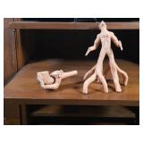 Two Handmade Terracotta Figurines